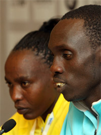 Caroline Kilel und Vicent Kipruto