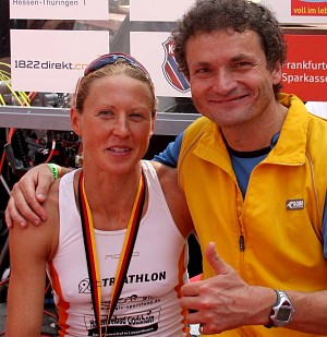 Sandra Wallenhorst mit Lauftrainer Herbert Steffny