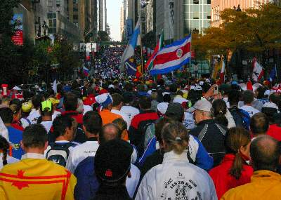 ...und ab die Post! Rund 7km durch die Huserschluchten von Manhattan